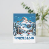Winterwunderland im Schneebecken Postkarte (Stehend Vorderseite)
