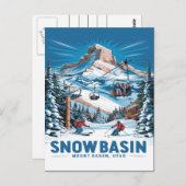 Winterwunderland im Schneebecken Postkarte (Vorne/Hinten)