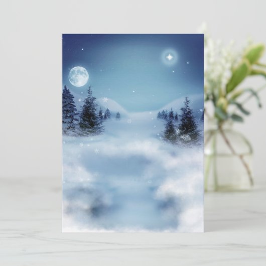 Winterwunderland in der Nacht (Stehend Vorderseite)