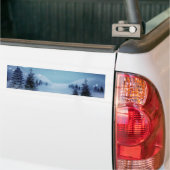 Winterwunderland in der Nacht Autoaufkleber (Auf Lkw)