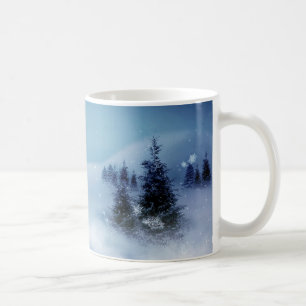 Winterwunderland in der Nacht Kaffeetasse