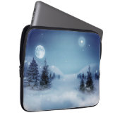 Winterwunderland in der Nacht Laptopschutzhülle (Vorne Rechts)