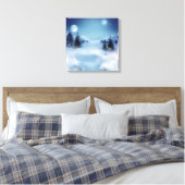 Winterwunderland in der Nacht Leinwanddruck (Insitu (Schlafzimmer))