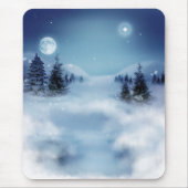 Winterwunderland in der Nacht Mousepad (Vorne)