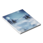 Winterwunderland in der Nacht Notizblock (angewinkelt)