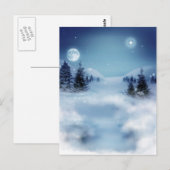 Winterwunderland in der Nacht Postkarte (Vorne/Hinten)