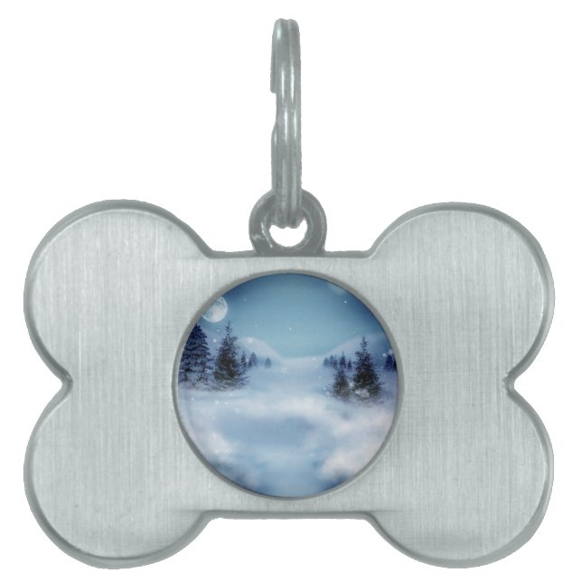 Winterwunderland in der Nacht Tiermarke (Vorderseite)