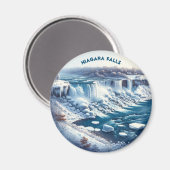 Winterwunderland in Niagara Magnet (Vorderseite/Rückseite)