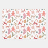 Winterwunderland in Pink Geschenkpapier Set (Vorderseite)