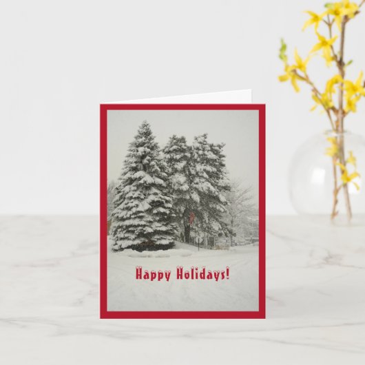 Winterwunderland Karte (Gelbe Blume)