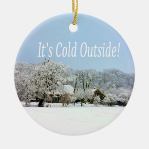 Winterwunderland Keramikornament