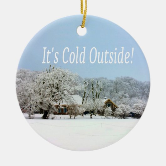 Winterwunderland Keramikornament (Vorne)