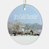 Winterwunderland Keramikornament (Links)