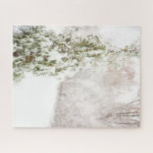 Winterwunderland, Kiefernbaum, Schnee Puzzle (Horizontal)