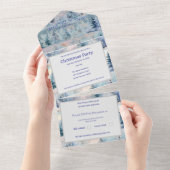 Winterwunderland - künstlerisch all in one einladung (Abreißtisch)