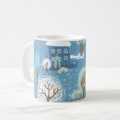 Winterwunderland: Landschaftliches Muster Kaffeetasse (Vorderseite Links)