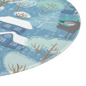 Winterwunderland: Landschaftliches Muster Schneidebrett (Ecke)