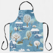 Winterwunderland: Landschaftliches Muster Schürze (Vorderseite)