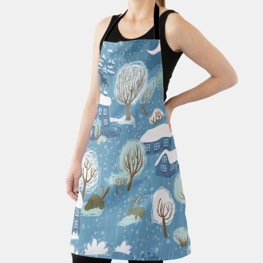 Winterwunderland: Landschaftliches Muster Schürze (InSitu)