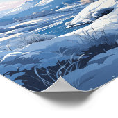 Winterwunderland Landschaftliches Poster im Freien (Ecke)