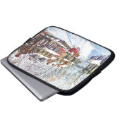 Winterwunderland Laptopschutzhülle (Vorne Knopf)