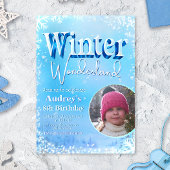 Winterwunderland mit Bild Einladung