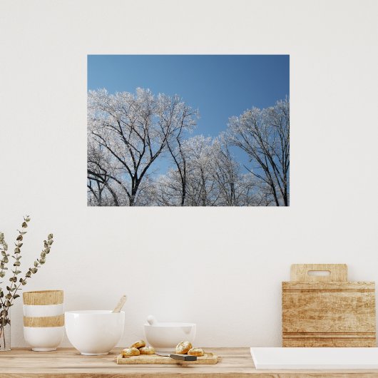 Winterwunderland mit Eisbäumen Poster (Küche)
