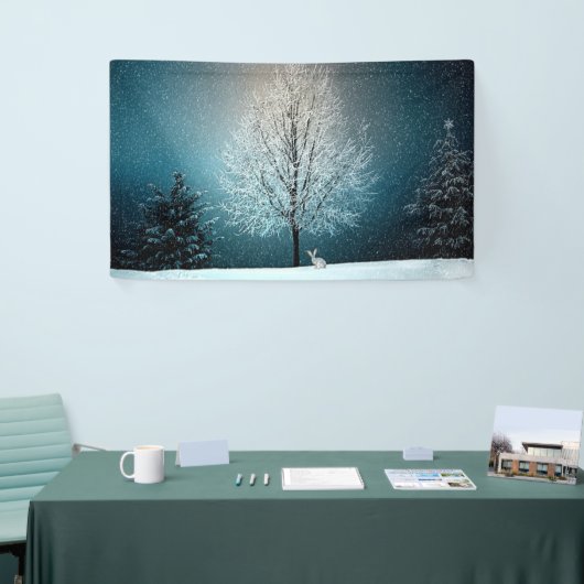 Winterwunderland mit Kaninchen Banner (Messeveranstaltung)