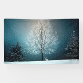 Winterwunderland mit Kaninchen Banner (Horizontal)