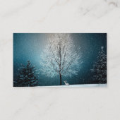 Winterwunderland mit Kaninchen Visitenkarte (Rückseite)