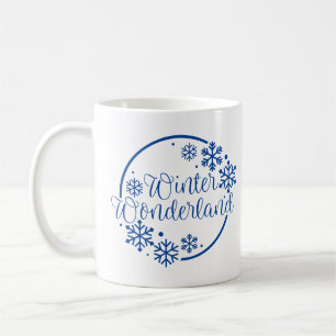Winterwunderland mit Schneeflocken Kaffeetasse