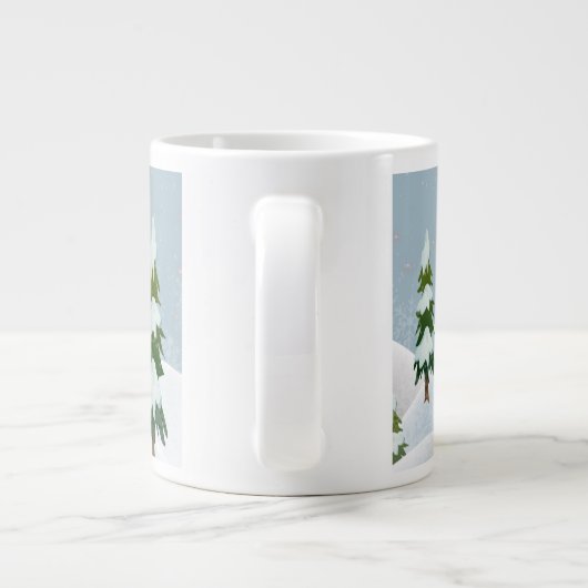 Winterwunderland mit Snowman Große Tasse (Rückseite)