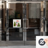 Winterwunderland mit Snowman / Weihnachten Fensteraufkleber (Büro Tür)