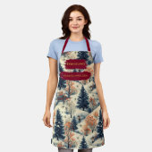 Winterwunderland mit verschneiten Landschaften und Schürze (Getragen)