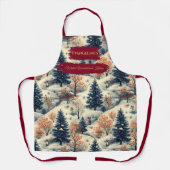 Winterwunderland mit verschneiten Landschaften und Schürze (Vorderseite)