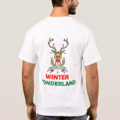 Winterwunderland Niedlich Rentier T-Shirt (Rückseite)