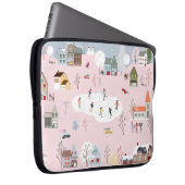 Winterwunderland: niedliches Dorfmuster Laptopschutzhülle (Vorne Rechts)