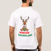 Winterwunderland Niedliches Hirsch T-Shirt (Rückseite)