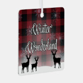 Winterwunderland Ornament Aus Metall (Vorderseite Rechts)
