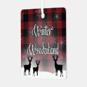 Winterwunderland Ornament Aus Metall (Vorderseite links)
