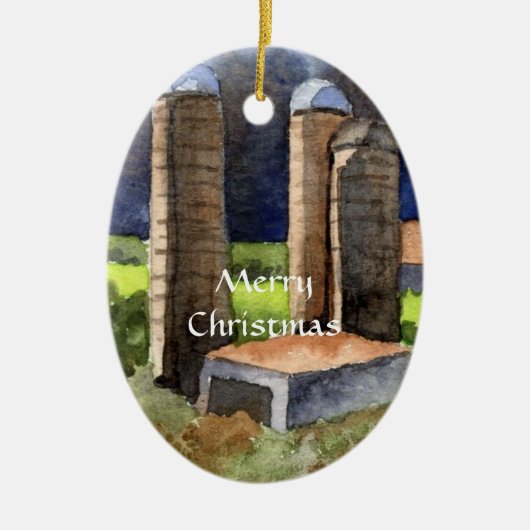 Winterwunderland-Ornament Keramik Ornament (Vorne)