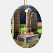 Winterwunderland-Ornament Keramik Ornament (Hinten)