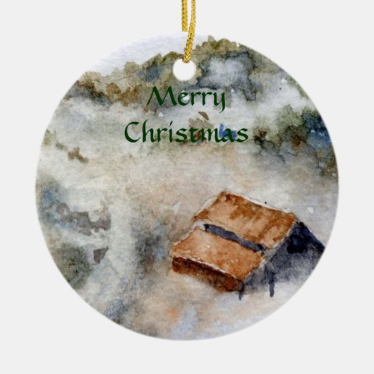 Winterwunderland-Ornament Keramikornament (Vorne)
