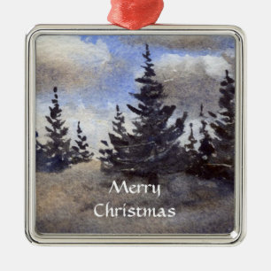 Winterwunderland-Ornament Silbernes Ornament