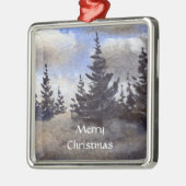 Winterwunderland-Ornament Silbernes Ornament (Links)