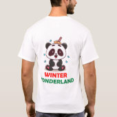 Winterwunderland Panda T-Shirt (Rückseite)