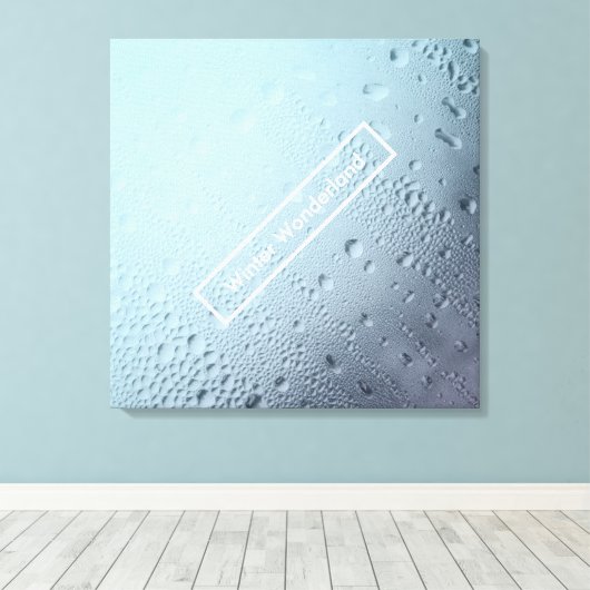 Winterwunderland-Party Leinwanddruck (Insitu (Holzboden))