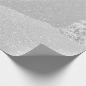 Winterwunderland, Pine Tree Gray Urlaub Geschenkpapier (Ecke)