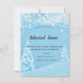 Winterwunderland, Pine Tree Probe Abendessen Einladung (Vorderseite)