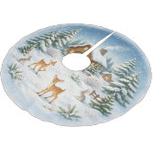 Winterwunderland Polyester Weihnachtsbaumdecke (Schrägansicht)